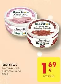 Oferta de Ibéritos - Crema De York O Jamon Curado por 1,69€ en CashDiplo