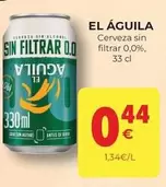 Oferta de El Águila - Cerveza Sin Filtrar 0,0% por 0,44€ en CashDiplo