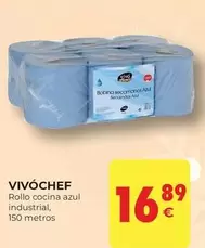 Oferta de Vivo Cheff - Rollo Cocina Azul Industrial por 16,89€ en CashDiplo