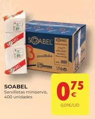 Oferta de Soabel - Servilletas Miniservis por 0,75€ en CashDiplo