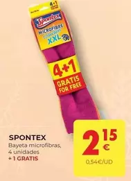 Oferta de Spontex - Bayeta Microfibras por 2,15€ en CashDiplo