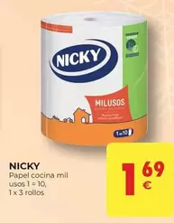 Oferta de Nicky - Papel Cocina Mil Usos por 1,69€ en CashDiplo