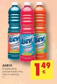 Oferta de Asevi - Fregasuelos Concentrado Mio Cian O Naranja por 1,49€ en CashDiplo