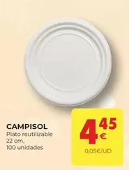 Oferta de Campisol - Plato Reutilizable por 4,45€ en CashDiplo