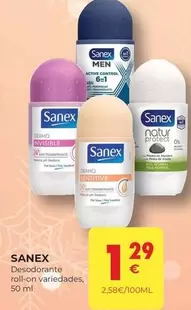 Oferta de Sanex - Desodorante Roll-on por 1,29€ en CashDiplo