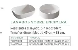 Oferta de Lavabos Sobre Encimera en BdB