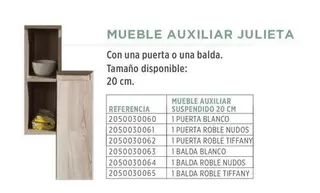 Oferta de Blanco - Mueble Auxiliar Julieta en BdB