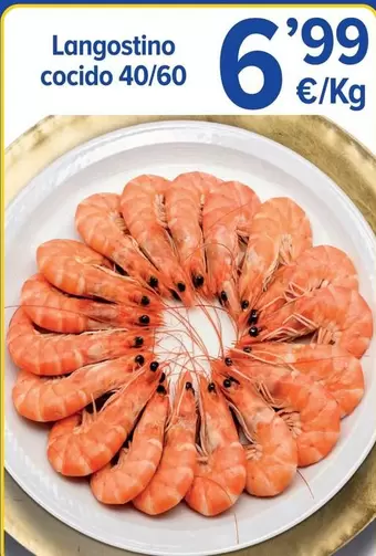 Oferta de Langostino Cocido por 6,99€ en Cash Fresh