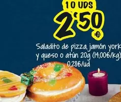 Oferta de Saladito De Pizza, Jamón York Y Queso O Atun por 2,5€ en Cash Fresh