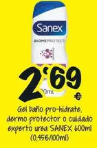 Oferta de Sanex - Gel Bano Pro-Hidrate, Dermo Protector O Cuidado Experto Urea por 2,69€ en Cash Fresh