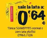 Oferta de Schweppes - Tonica Normal O Zero Lata por 0,64€ en Cash Fresh