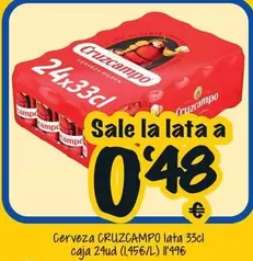 Oferta de Cruzcampo - Cerveza Lata por 0,48€ en Cash Fresh