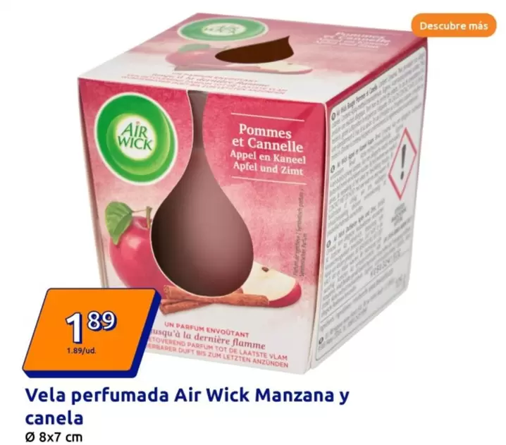 Oferta de Air Wick - Vela Perfumada Manzana Y Canela por 1,89€ en Action