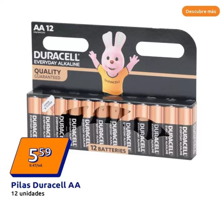 Oferta de Duracell - Pilas AA por 5,59€ en Action