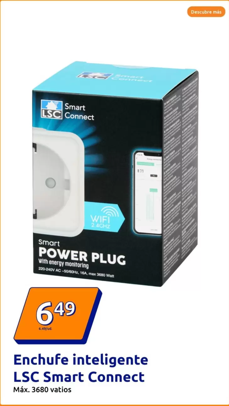 Oferta de Smart Connect - Enchufe Inteligente LSC  por 6,49€ en Action