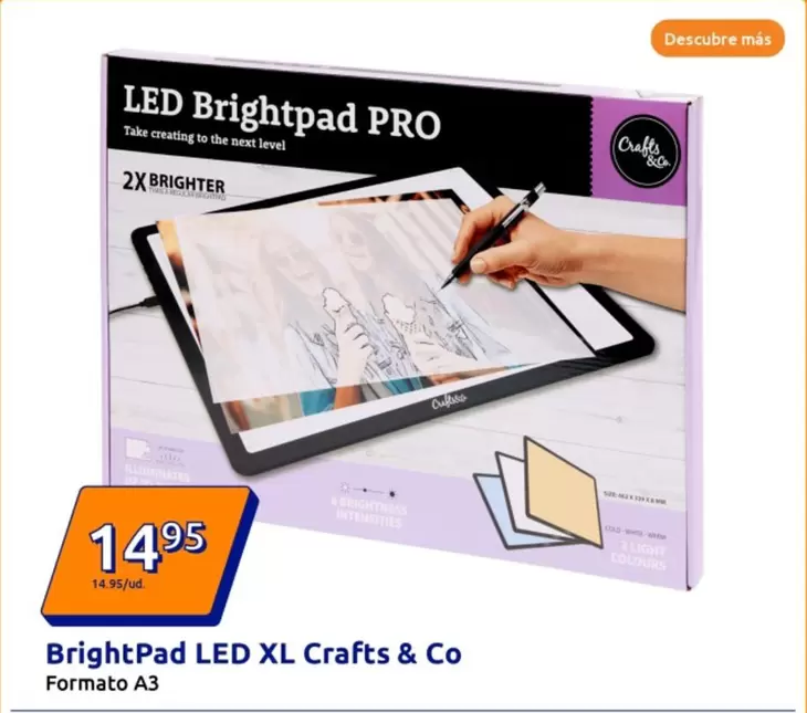 Oferta de Crafts & CO - Brightpad LED XL  por 14,95€ en Action