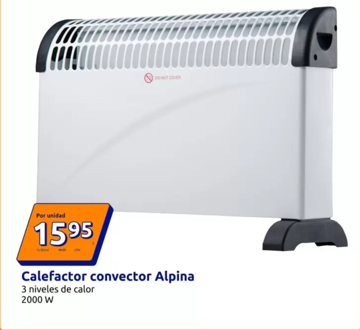 Oferta de Alpina - Calefactor Convector por 15,95€ en Action