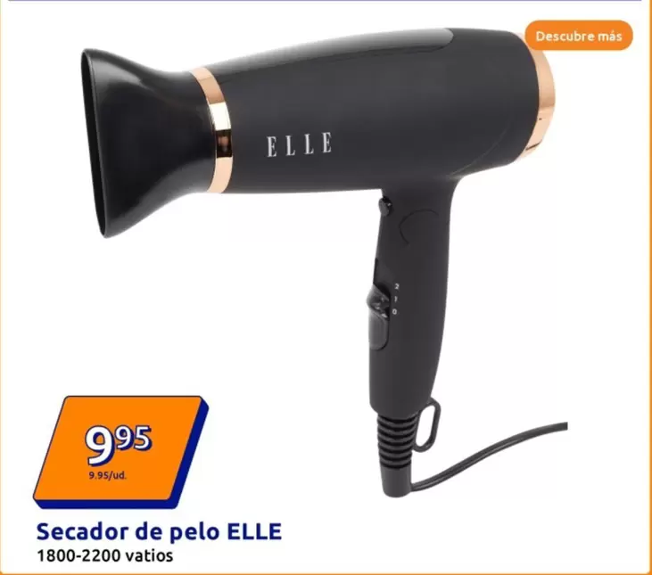 Oferta de Elle - Secador De Pelo por 9,95€ en Action