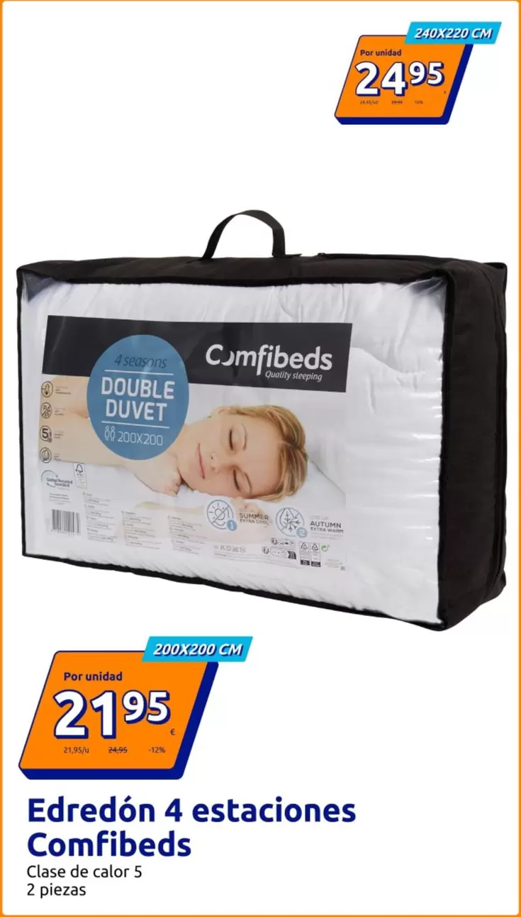 Oferta de Comfibeds - Edredon 4 Estaciones por 21,95€ en Action