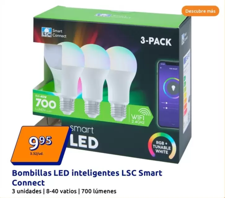 Oferta de Smart Connect - Bombillas LED Inteligentes LSC por 9,95€ en Action