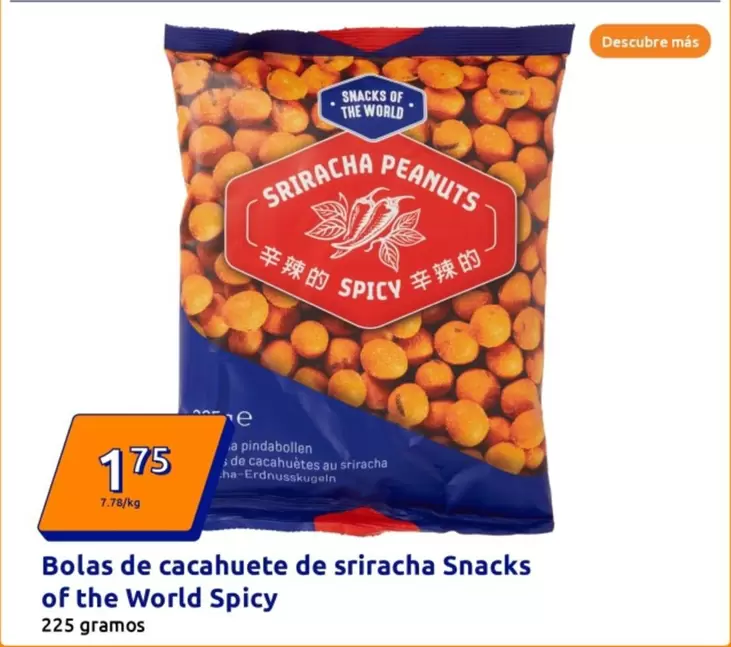 Oferta de Snacks Of The World Spicy - Bolas De Cacahuete De Sriracha por 1,75€ en Action