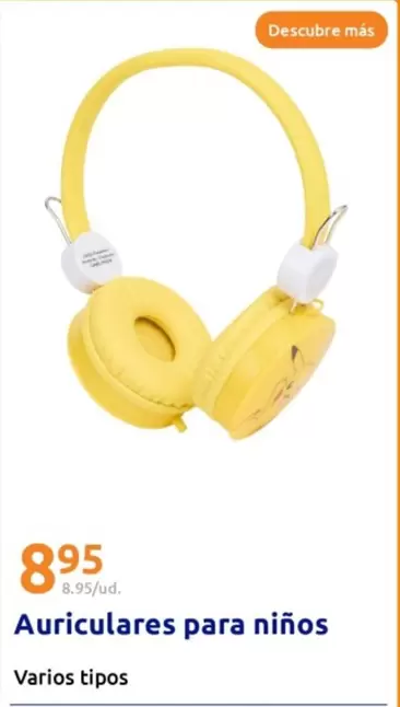 Oferta de Auriculares Para Ninos por 8,95€ en Action