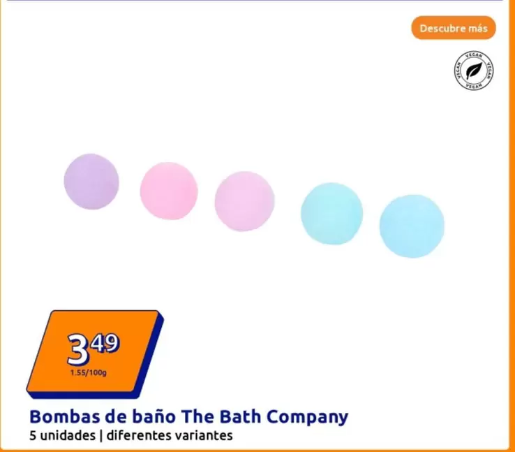 Oferta de Bombas De Baño The Bath Company por 3,49€ en Action