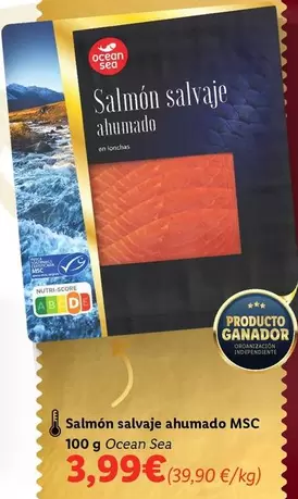 Oferta de Ocean sea - Salmon Salvaje Ahumado Msc por 3,99€ en Lidl