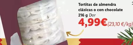 Oferta de Tortitas De Almendra Clasicas O Con Chocolate por 4,99€ en Lidl