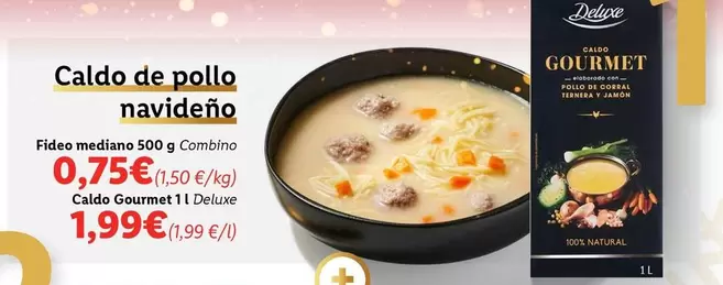 Oferta de Deluxe - Caldo De Pollo Navideno por 1,99€ en Lidl