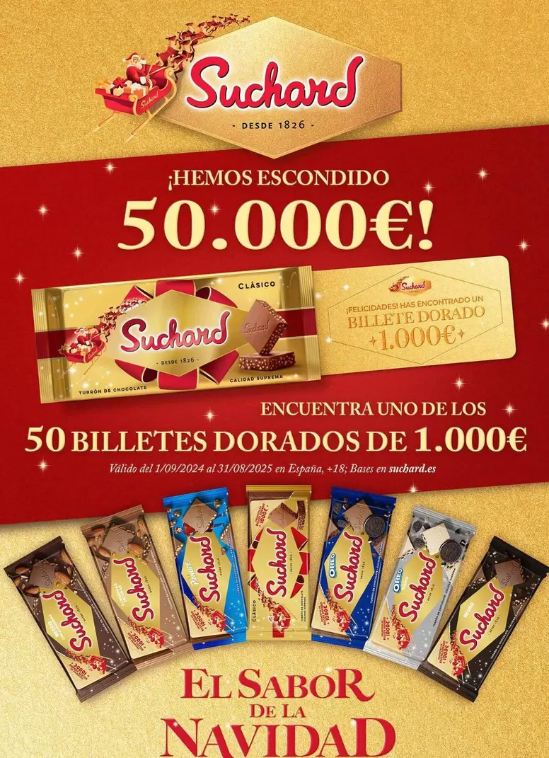 Oferta de Suchard - Encuentra Uno De Los 50 Billetes Dorados De 1 en Lidl