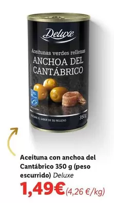 Oferta de Deluxe - Aceituna Con Anchoa Del Cantábrico por 1,49€ en Lidl