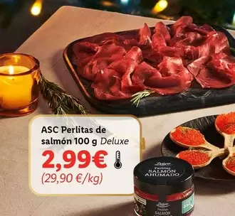 Oferta de Deluxe - Asc Perlitas De Salmon por 2,99€ en Lidl