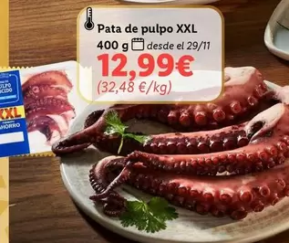 Oferta de Pulpo - Pata De  Xxl por 12,99€ en Lidl