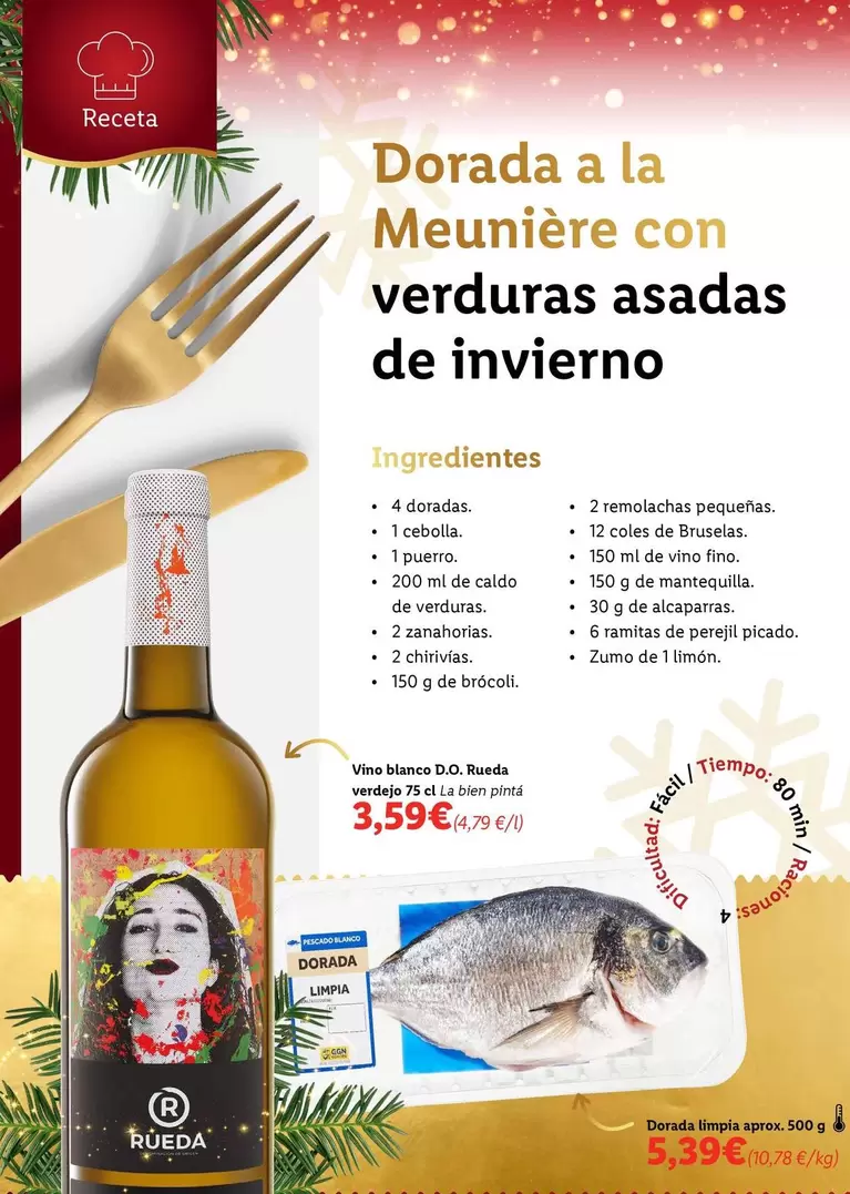 Oferta de Rueda - Dorada A La Meunière Con Verduras Asadas De Invierno por 3,59€ en Lidl