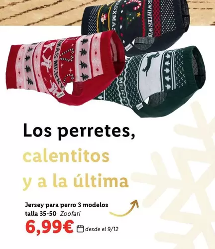 Oferta de Zoofari - Jersey Para Perro 3 Modelos Talla 35-50 por 6,99€ en Lidl