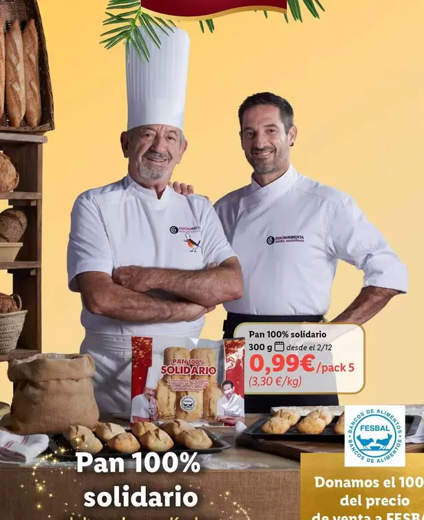 Oferta de Pan -  100% Solidario en Lidl