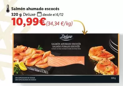 Oferta de Deluxe - Salmón Ahumado Escoces por 10,99€ en Lidl