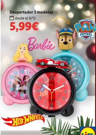 Oferta de Despertador 3 Modelos por 5,99€ en Lidl