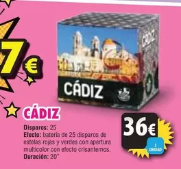 Oferta de Cádiz por 36€ en Hipercohete