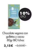 Oferta de Ichoc - Chocolate Vegana Con Galletas Y Cacau Bio por 3,15€ en NaturaSí