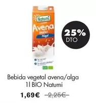 Oferta de Natumi - Bebida Vegetal Avena/Alga Bio por 1,69€ en NaturaSí