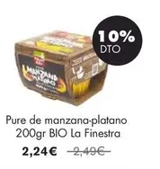 Oferta de La Finestra - Pure De Manzana-Platano Bio por 2,24€ en NaturaSí