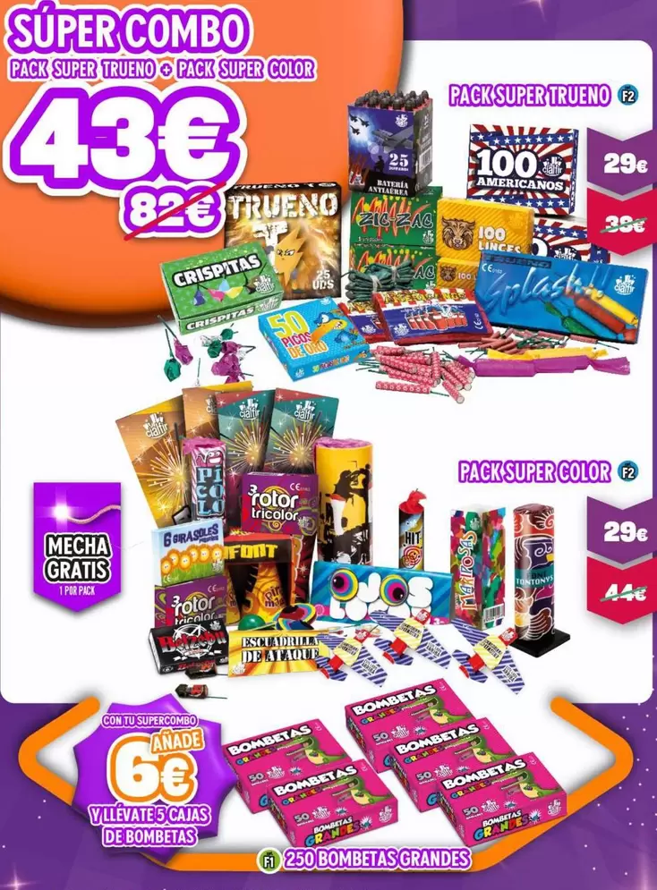 Oferta de Super Combo por 43€ en La Traca