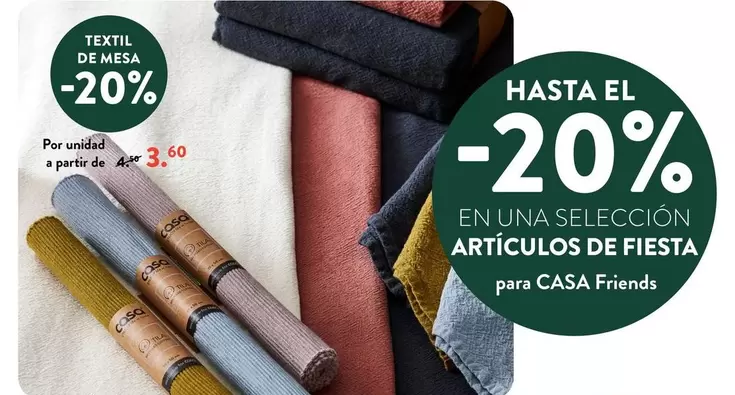 Oferta de Textil De Mesa  por 3,6€ en Casa