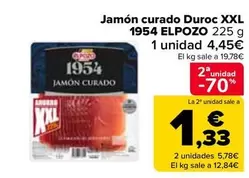 Oferta de Elpozo - Jamon Curado Duroc Xxl 1954 por 4,45€ en Carrefour