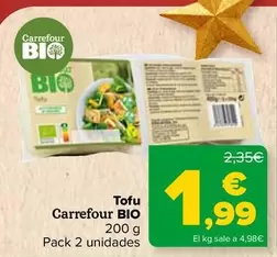 Oferta de Carrefour Bio - Tofu por 1,99€ en Carrefour