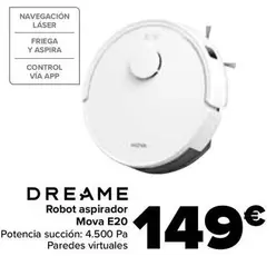 Oferta de Dreame - Robot Aspirador Mova E20 por 149€ en Carrefour