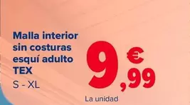 Oferta de Tex - Malla Interior Sin Costuras  Esqui Adulto   por 9,99€ en Carrefour