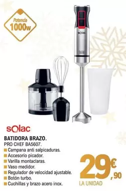 Oferta de Solac - Batidora Brazo Pro Chef BA5607 por 29,9€ en E.Leclerc